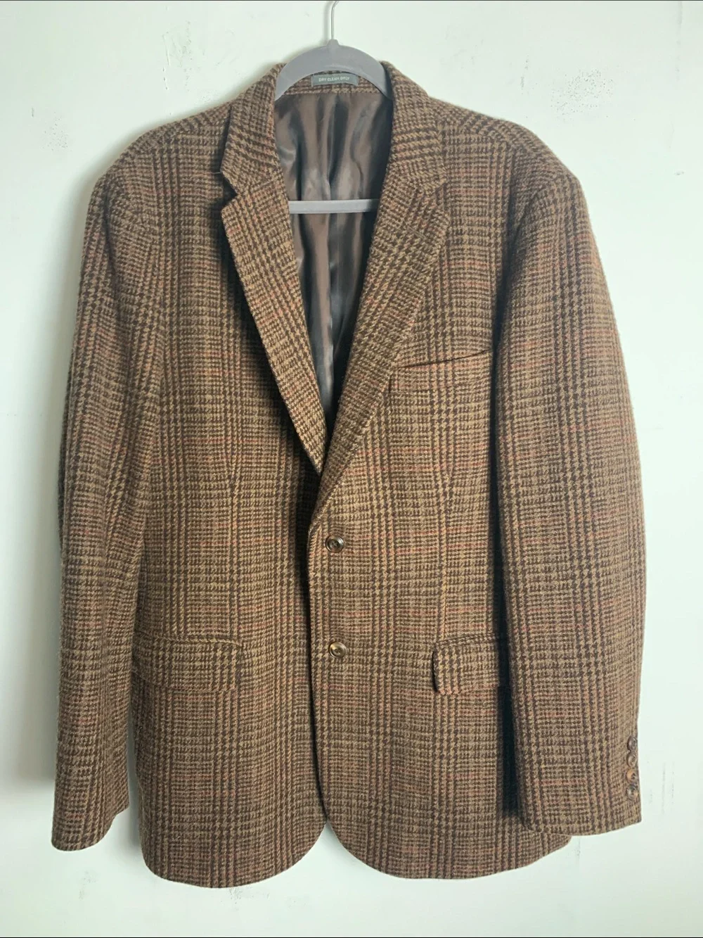 LL Bean Signature Men’s Brown Glen Plaid Sport Coat